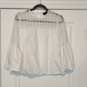 Elegant White Lace Women's Top